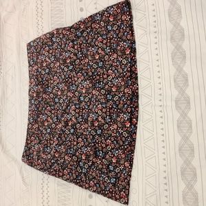Velvet flowered skirt